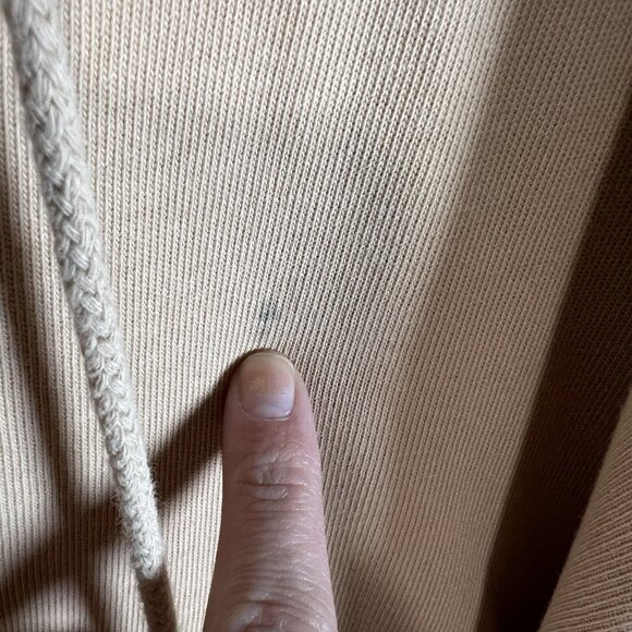 Aerie Hoodie Sweatshirt Beige Lace Up Oversized Pullover Lounge Size Medium - Picture 4 of 10